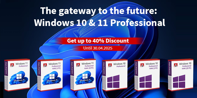 Windows 10 & 11 Professional – April Deal: Save Up to 40%!
