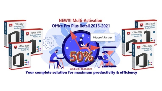 Boost Your Business Efficiency: Now with Multi-Activation for Office Pro Plus Retail 2016-2019-2021