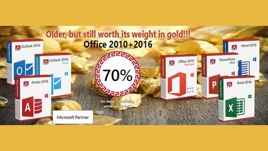 Microsoft Office 2016 and 2010 - Older, But Still Worth Their Weight in Gold!
