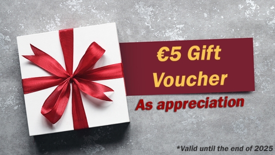 €5 Voucher as a Thank You – Valid Throughout 2025!