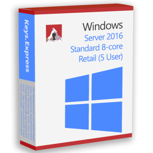 Server 2016 Standard 8-core Retail Key (5 User)