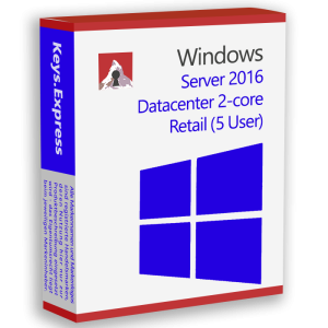 Server 2016 Datacenter 2-core Retail Key (5 User)