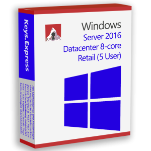 Server 2016 Datacenter 8-core Retail Key (5 User)