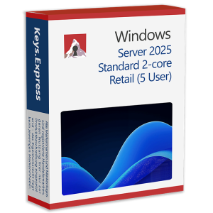 Server 2025 Standard 2-core Retail Key (5 User)