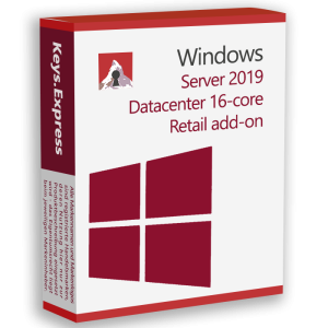Server 2019 Datacenter 16-core Retail add-on Key