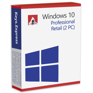 Windows 10 Pro Retail Key (2 PC)