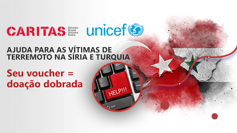 Arrecadação de fundos para a Síria e Turquia.